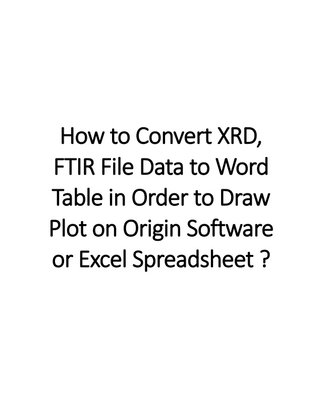 Convex Converts Xrd Data Files